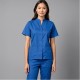  Hangerage Scrub Suit | Unisex Mandarian Collar | Front Open | Blue Color | Stylish, Comfortable | Ideal For Health care Professionals | Sizes XS - XXXL