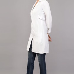 DOCTOR LAB COAT -  WHITE  COLOR | FEMALE LAB COAT  | KNEE LENGTH