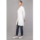 DOCTOR LAB COAT -  WHITE  COLOR | FEMALE LAB COAT  | KNEE LENGTH