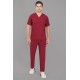 DOCTOR SCRUB SUIT -  MAROON  COLOR | V  NECK | UNISEX PATTERN 