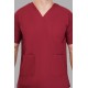 DOCTOR SCRUB SUIT -  MAROON  COLOR | V  NECK | UNISEX PATTERN 