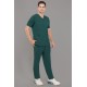 DOCTOR SCRUB SUIT -  BOTTLE GREEN COLOR | V  NECK | UNISEX PATTERN 