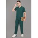 DOCTOR SCRUB SUIT -  BOTTLE GREEN COLOR | V  NECK | UNISEX PATTERN 