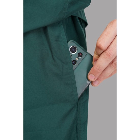 DOCTOR SCRUB SUIT -  BOTTLE GREEN COLOR | V  NECK | UNISEX PATTERN 