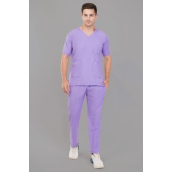 DOCTOR SCRUB SUIT -  LILAC  COLOR | V  NECK | UNISEX PATTERN 