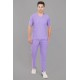 DOCTOR SCRUB SUIT -  LILAC  COLOR | V  NECK | UNISEX PATTERN 