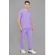 DOCTOR SCRUB SUIT -  LILAC  COLOR | V  NECK | UNISEX PATTERN 