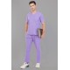 DOCTOR SCRUB SUIT -  LILAC  COLOR | V  NECK | UNISEX PATTERN 