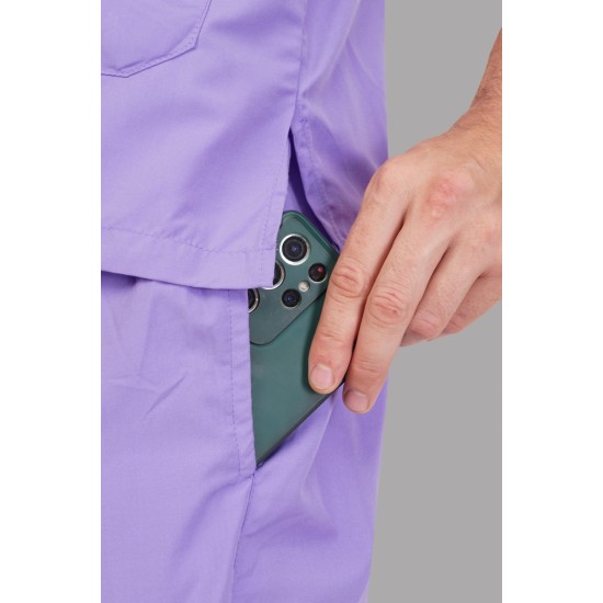 DOCTOR SCRUB SUIT -  LILAC  COLOR | V  NECK | UNISEX PATTERN 