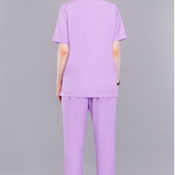 DOCTOR SCRUB SUIT -  LILAC  COLOR | V  NECK | UNISEX PATTERN 