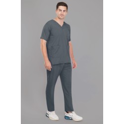 DOCTOR SCRUB SUIT -  GREY  COLOR | V  NECK | UNISEX PATTERN 