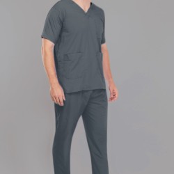 DOCTOR SCRUB SUIT -  GREY  COLOR | V  NECK | UNISEX PATTERN 