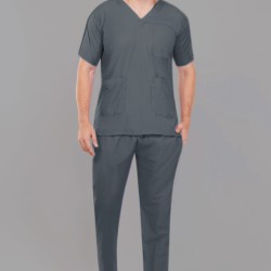 DOCTOR SCRUB SUIT -  GREY  COLOR | V  NECK | UNISEX PATTERN 