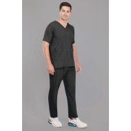 DOCTOR SCRUB SUIT -  BLACK  COLOR | V  NECK | UNISEX PATTERN 