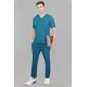 DOCTOR SCRUB SUIT -  TEEL BLUE  COLOR | V  NECK | UNISEX PATTERN 