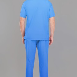 DOCTOR SCRUB SUIT -  SKY BLUE COLOR | V  NECK | UNISEX PATTERN 