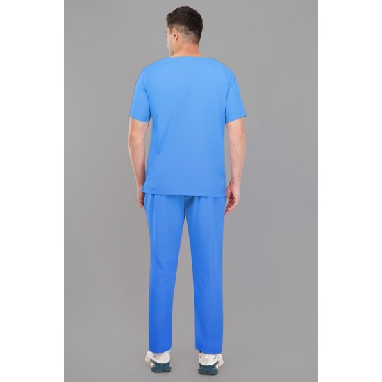 DOCTOR SCRUB SUIT -  SKY BLUE COLOR | V  NECK | UNISEX PATTERN 