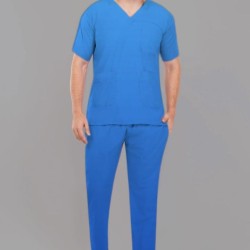 DOCTOR SCRUB SUIT -  SKY BLUE COLOR | V  NECK | UNISEX PATTERN 