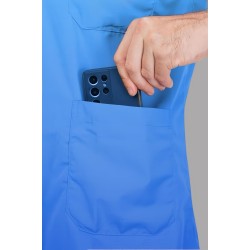 Premium Male Sky Blue Scrub Suits | V Neck | Polycotton, Stylish, Comfortable | Half Sleeves | Ideal For Health care Professionals | Sizes S-2XL