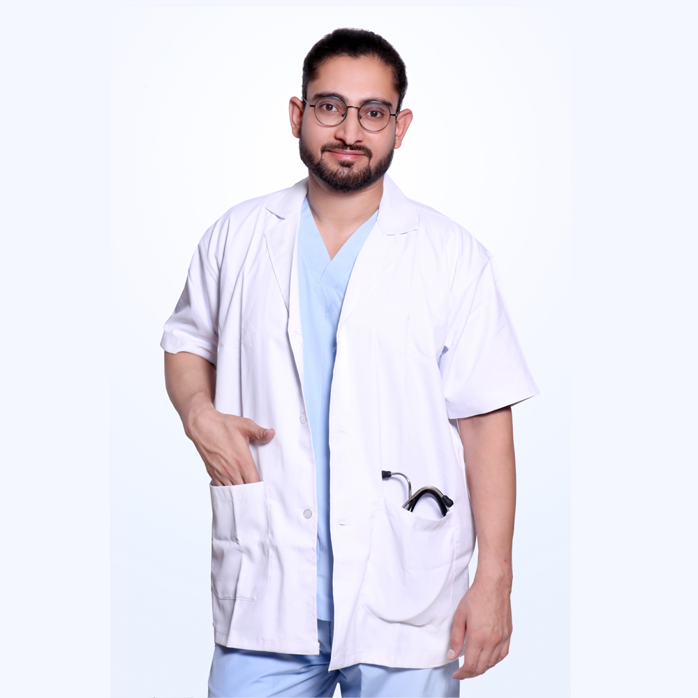 White Half Apron for Doctors & Staff