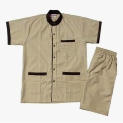 MALE STAFF DRESS -POLYSTER /COTTON FABRIC-BEIGH COLOUR