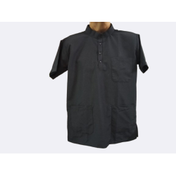 DOCTOR SCRUB SUIT -  BLACK  COLOR | MADARIAN COLLAR | UNISEX PATTERN 