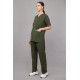 DOCTOR SCRUB SUIT -  OLIVE GREEN COLOR | V  NECK | UNISEX PATTERN 