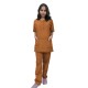 DOCTOR SCRUB SUIT -  RUST  COLOR | ROUND NECK | UNISEX PATTERN 