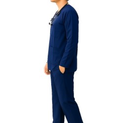 Hangerage Premium Full Sleeve Scrub | Unisex | Navy Blue Color | V Neck | Doctor & Medical Uniform for Men | Hospital & Clinic Wear