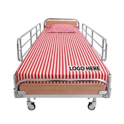 Red Lining Hospital Bed Sheet With Pillow Cover – Soft, Breathable & Durable | Size (57 X 90 inches)