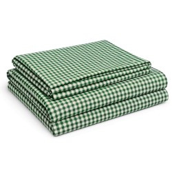 Green Checked Hospital Bed Sheet – Soft, Breathable & Durable | Size (57 X 90 inches)