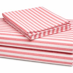 Red Lining Hospital Bed Sheet With Pillow Cover – Soft, Breathable & Durable | Size (57 X 90 inches)