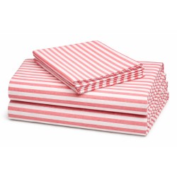 Red Lining Hospital Bed Sheet With Pillow Cover – Soft, Breathable & Durable | Size (57 X 90 inches)