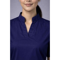  Hangerage Premium Female Scrub Suit | Mandarian Collar |Navy Blue Color | Stylish, Comfortable | Ideal For Health care Professionals | Sizes XS- 2XL