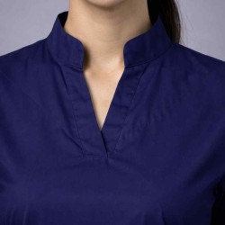  Hangerage Premium Female Scrub Suit | Mandarian Collar |Navy Blue Color | Stylish, Comfortable | Ideal For Health care Professionals | Sizes XS- 2XL