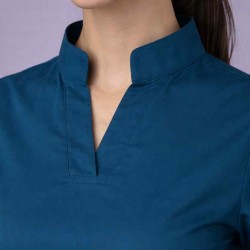  Hangerage Premium Female Scrub Suit | Mandarian Collar |Teel Blue Color | Stylish, Comfortable | Ideal For Health care Professionals | Sizes XS- 2XL