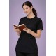  Hangerage Female Scrub Suit |Round Neck | Stylish, Comfortable | Black Color | Ideal For Health care Professionals | Sizes XS - XXL
