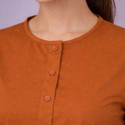  Hangerage Female Scrub Suit |Round Neck | Stylish, Comfortable | Rust Color | Ideal For Health care Professionals | Sizes XS - XXL