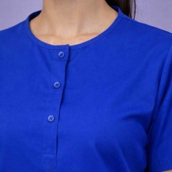  Hangerage Female Scrub Suit |Round Neck | Stylish, Comfortable | Royal Blue Color | Ideal For Health care Professionals | Sizes XS - XXL