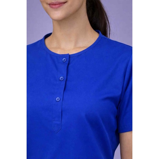  Hangerage Female Scrub Suit |Round Neck | Stylish, Comfortable | Royal Blue Color | Ideal For Health care Professionals | Sizes XS - XXL