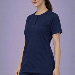  Hangerage Female Scrub Suit |Round Neck | Stylish, Comfortable | Navy Blue Color | Ideal For Health care Professionals | Sizes XS - XXL