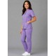  Hangerage Female  Scrub Suit | Mandarian Collar | Front Open | Lilac Color | Stylish, Comfortable | Ideal For Health care Professionals | Sizes XS - 2XL