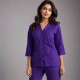 Hangerage Elite Purple Medical Scrub Set for Women – Polycotton Fabric | Comfortable | V-Neck Top & Touser | Soft Breathable Fabric, Professional Workwear