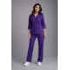 Hangerage Elite Purple Medical Scrub Set for Women – Polycotton Fabric | Comfortable | V-Neck Top & Touser | Soft Breathable Fabric, Professional Workwear