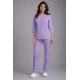Hangerage Elite Lilac Medical Scrub Set for Women – Polycotton Fabric | Comfortable | V-Neck Top & Touser | Soft Breathable Fabric, Professional Workwear