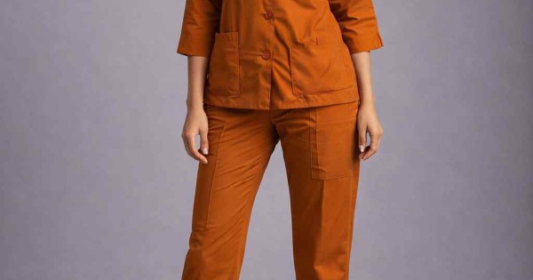 Female Elite Rust Scrub Set