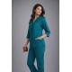 Hangerage Elite Teel Blue Medical Scrub Set for Women – Polycotton Fabric | Comfortable | V-Neck Top & Touser | Soft Breathable Fabric, Professional Workwear