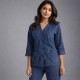 Hangerage Elite Denim Medical Scrub Set for Women – Polycotton Fabric | Comfortable | V-Neck Top & Touser | Soft Breathable Fabric, Professional Workwear