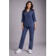 Hangerage Elite Denim Medical Scrub Set for Women – Polycotton Fabric | Comfortable | V-Neck Top & Touser | Soft Breathable Fabric, Professional Workwear
