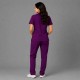  Hangerage Female  Scrub Suit | Mandarian Collar | Front Open | Wine Color | Stylish, Comfortable | Ideal For Health care Professionals | Sizes XS - 2XL